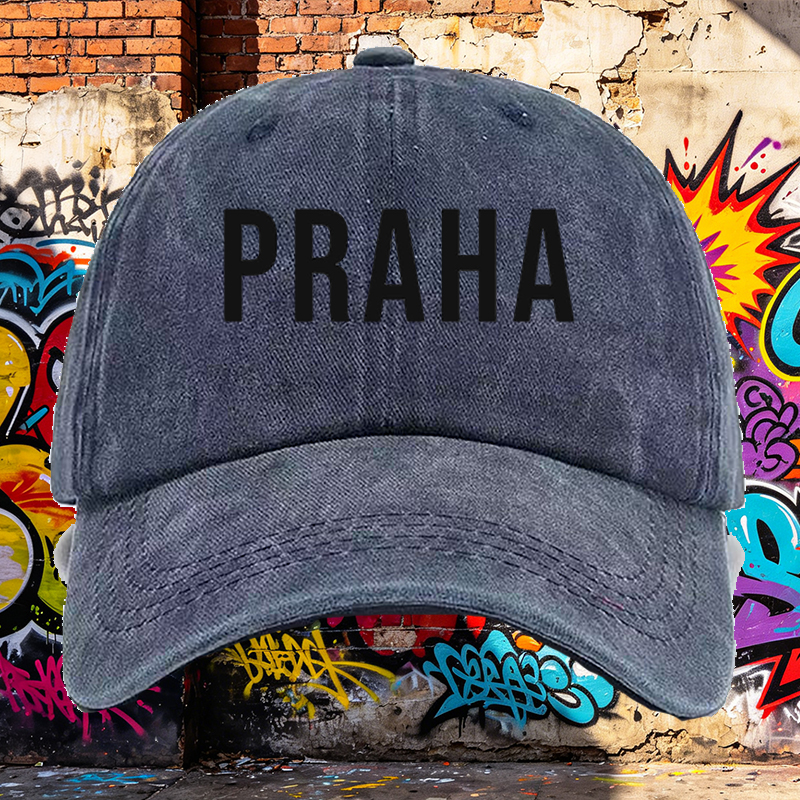 Men's Printed Washed Cap with 