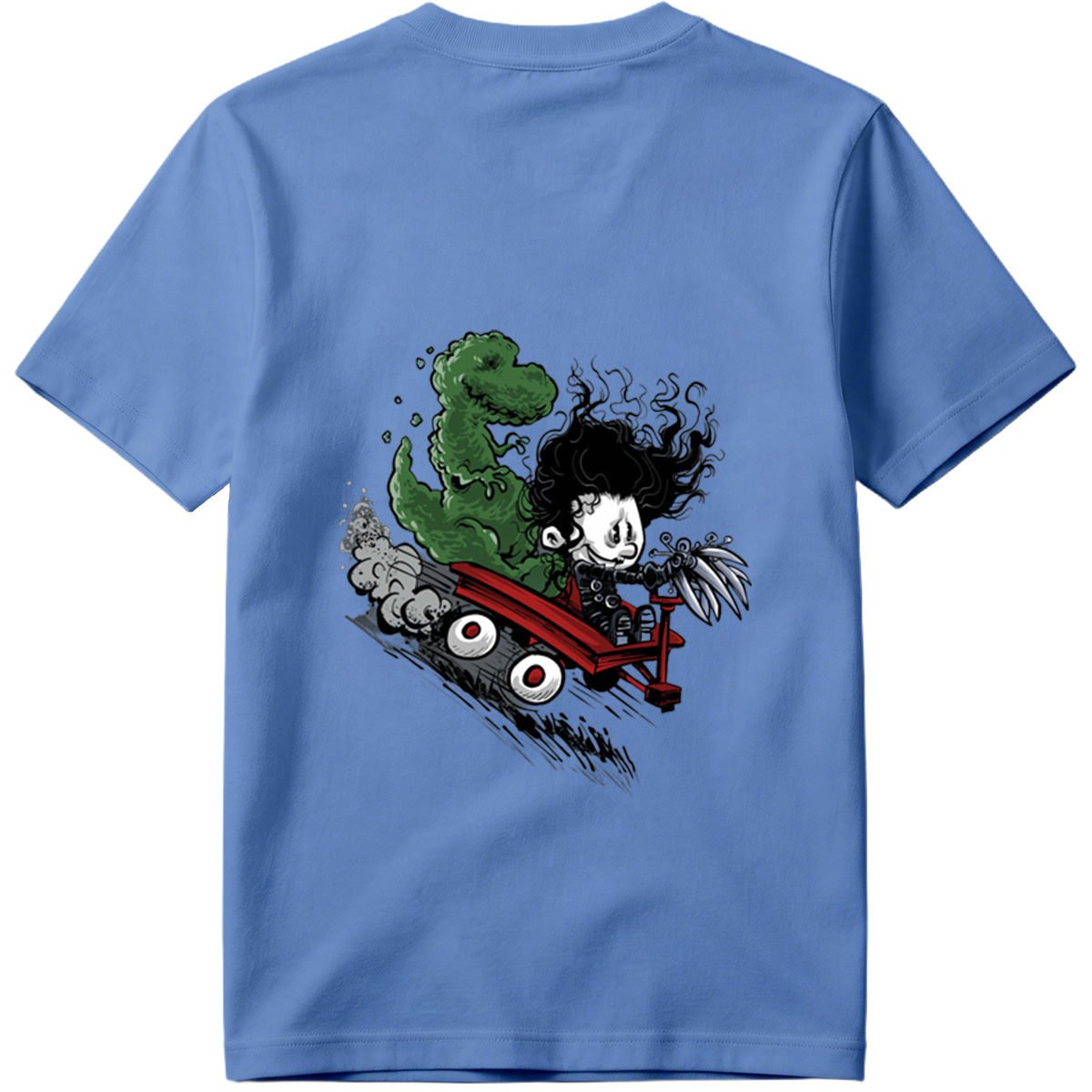 Coraline and the Green Monster in a Red Cart - Tee