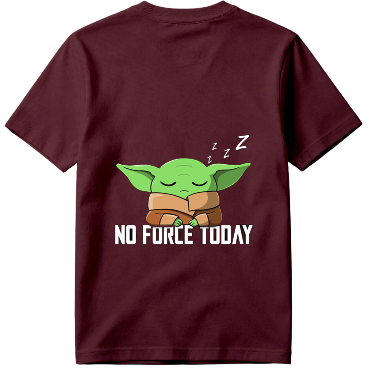 Baby Yoda Sleeping No Force Today - Tee