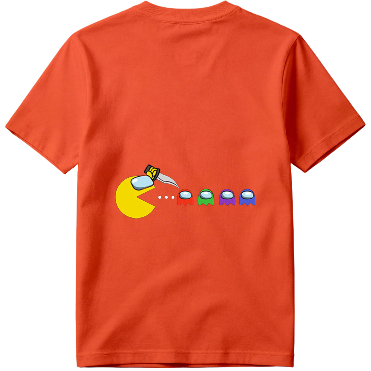 Pac-Man Meets Among Us Characters - Tee