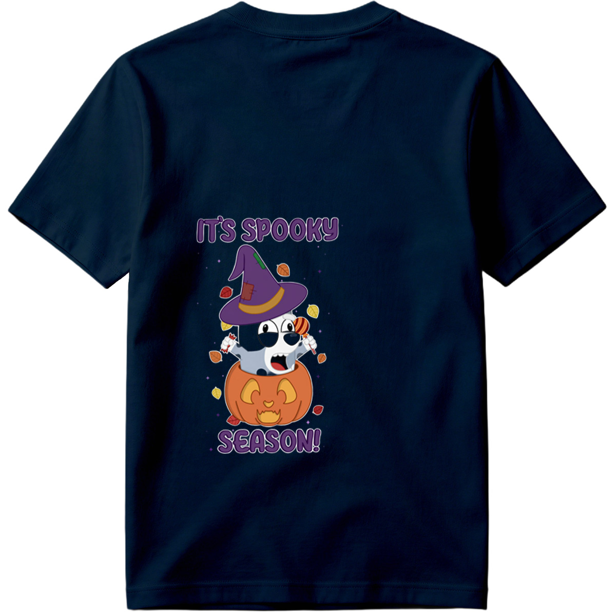 It's Spooky Season! - Dog in Witch Hat and Pumpkin - Tee