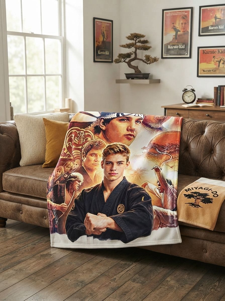 Custom Photo Face Martial Arts Flannel Blanket Personalized Soft Throw Fleece Bed Sofa Decor Cozy Keepsake Gift