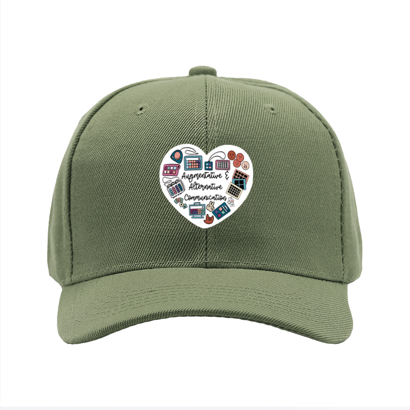 1pc New Baseball Cap with Augmentative & Alternative Communication Print Unisex Adjustable Hat for Daily Wear and Outdoor Activities Adults and Teens