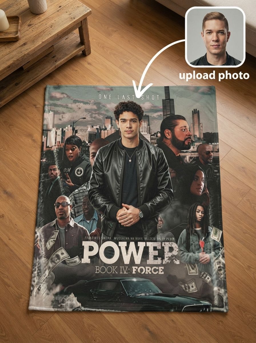 Custom Photo Flannel Blanket Personalized Headshot Portrait Throw Lightweight Anti-Pilling Cozy Bed Sofa Cover Ideal