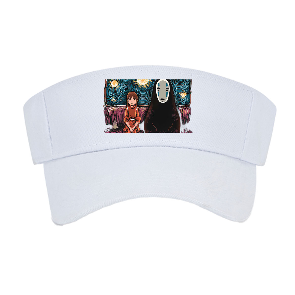 Chihiro and No-Face in a Starry Night Setting -  Visor cap