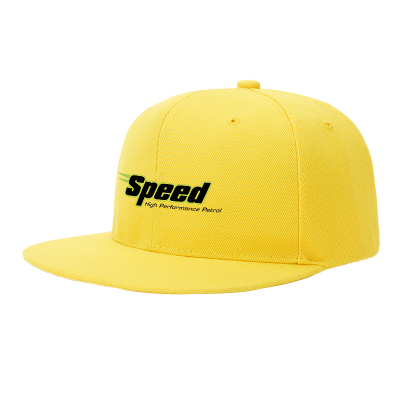 Flat Brim Baseball Cap Speed Logo Print Streetwear Underground Skate Style Hat for Basketball Court Skate Park Urban Riders and Hip Hop Artists