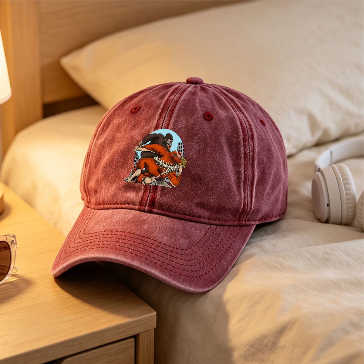 King Kong vs. Godzilla - Washed Denim - Baseball Cap