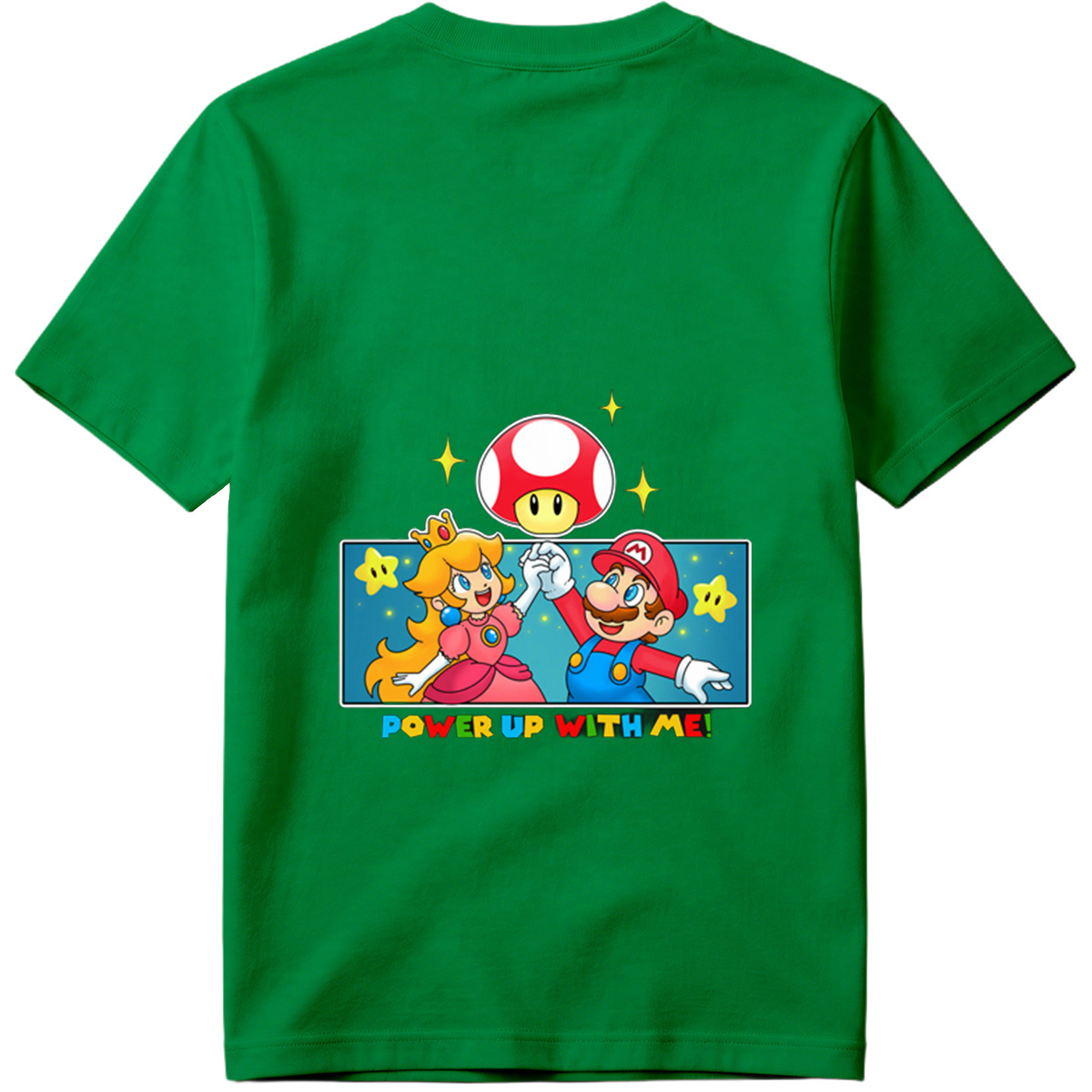 Super Mario: Mario and Peach Power Up with Toad! - Tee