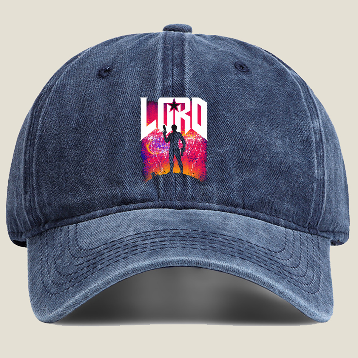 LORD: The Silhouette of Power - Washed Denim - Baseball Cap