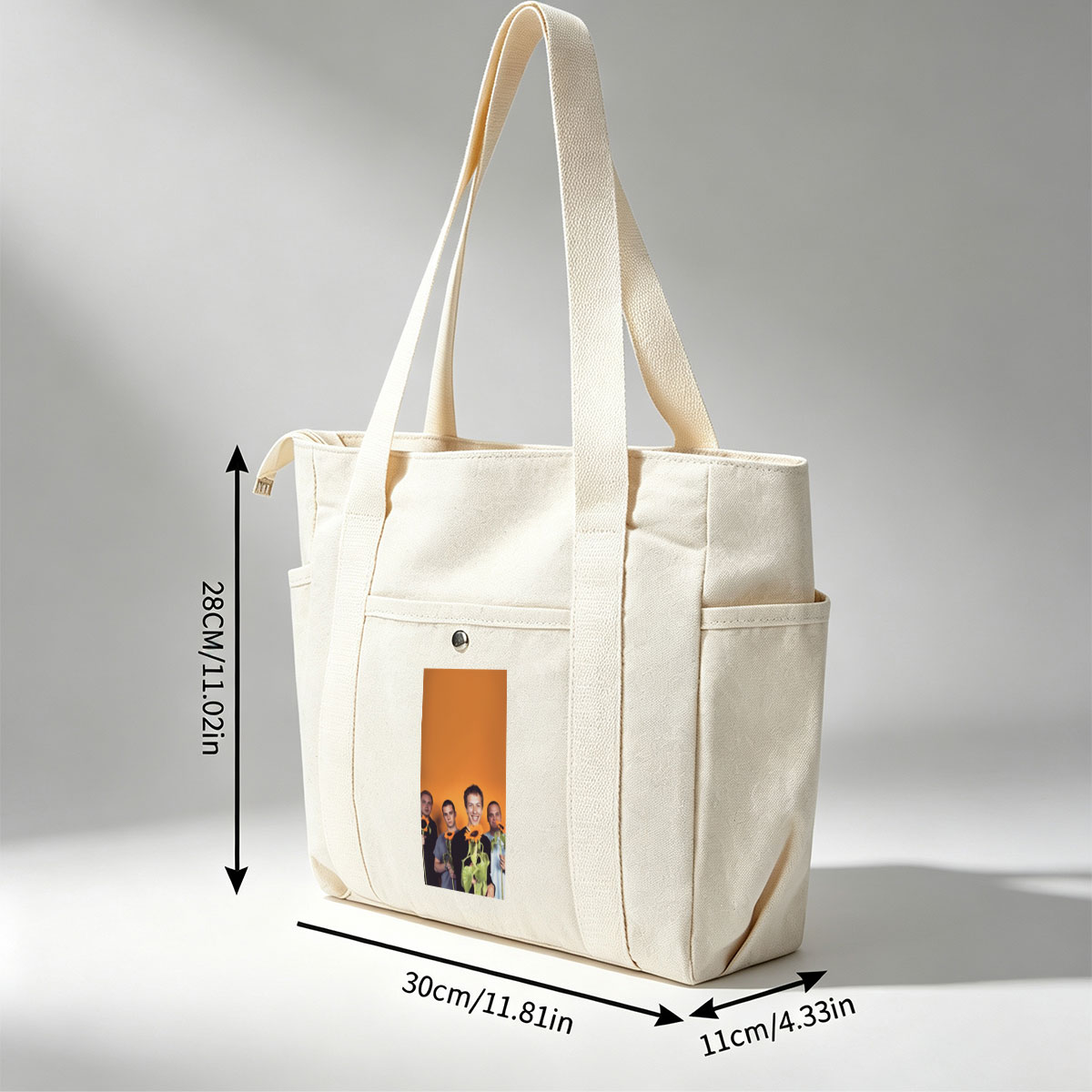 Imagine Dragons Band Members Holding Sunflowers Against Orange Background - Multi-pocket bags