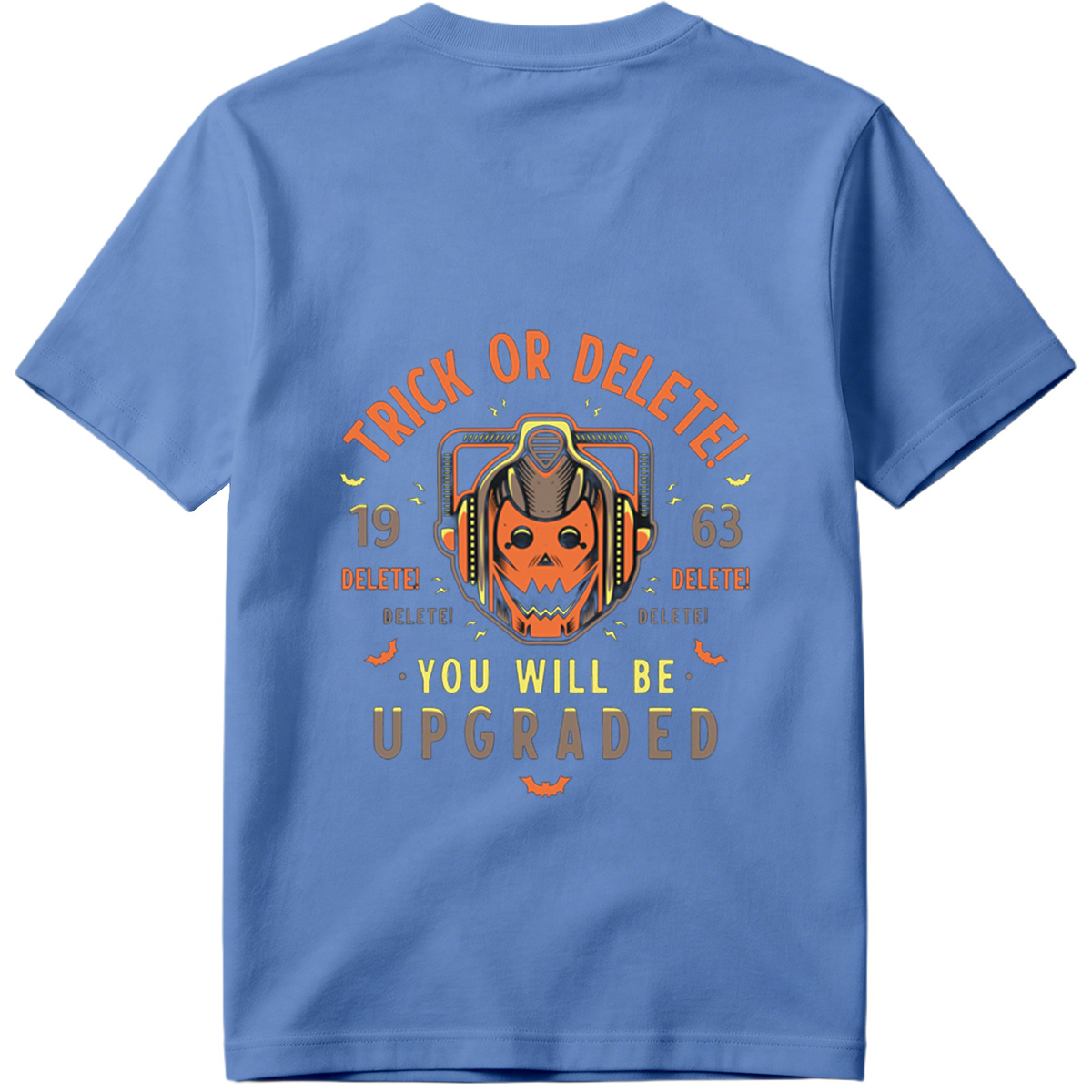 Trick or Delete: Cyberpunk Pumpkin with Helmet - Tee