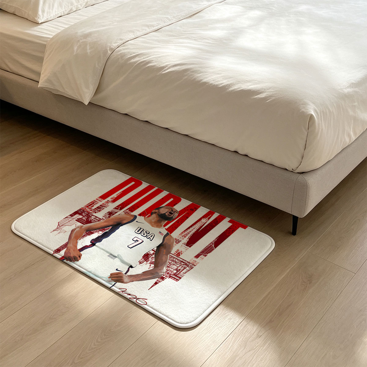Kevin Durant USA Basketball 2024 Paris Olympics - Flannel floor mat