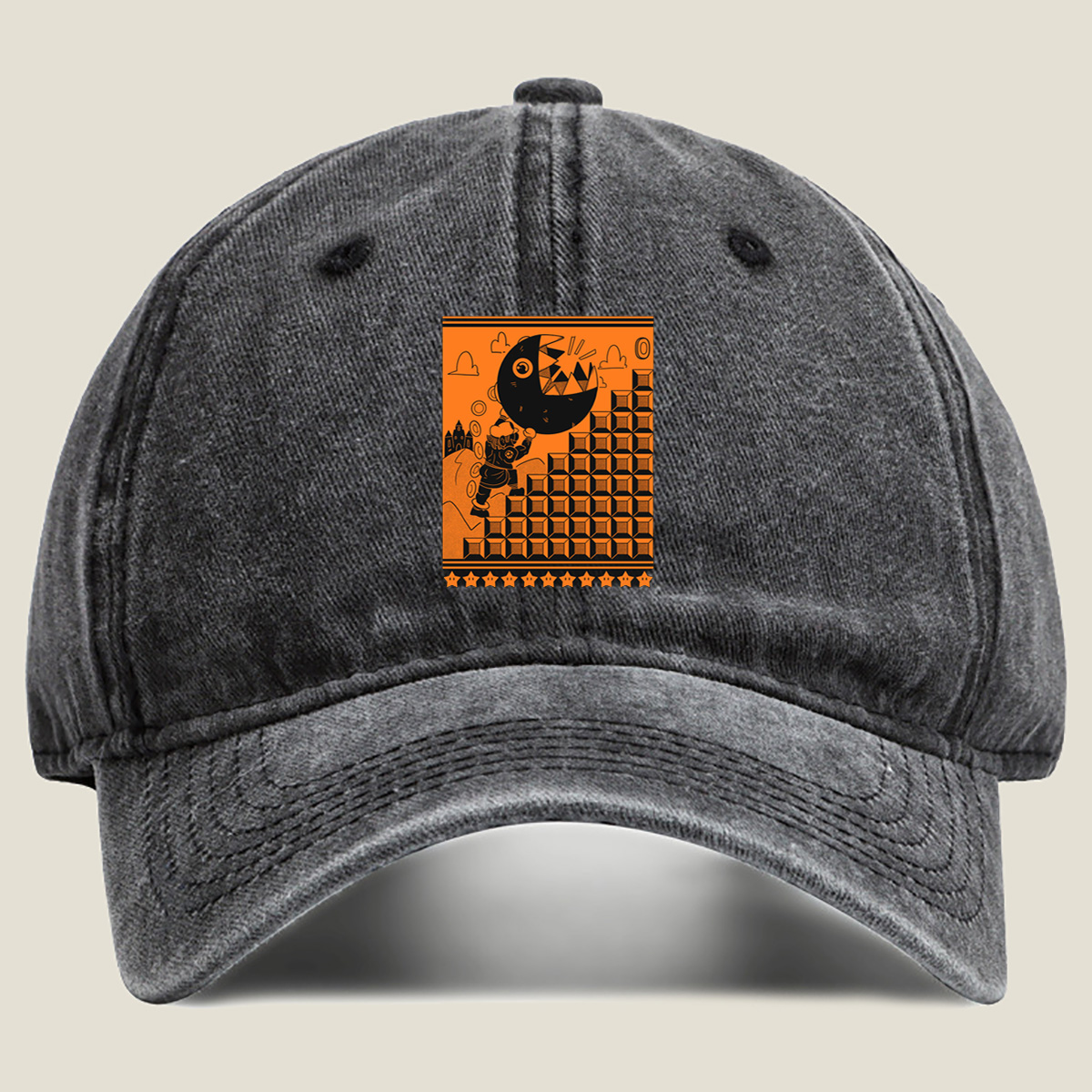 Mario vs. Koopa Troopa - Washed Denim - Baseball Cap