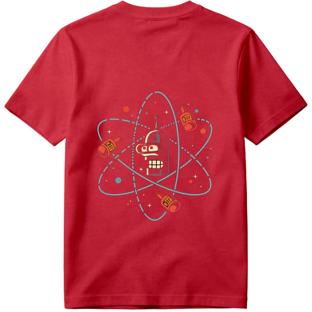 Futurama Bender Atomic Beer Orbit - Tee