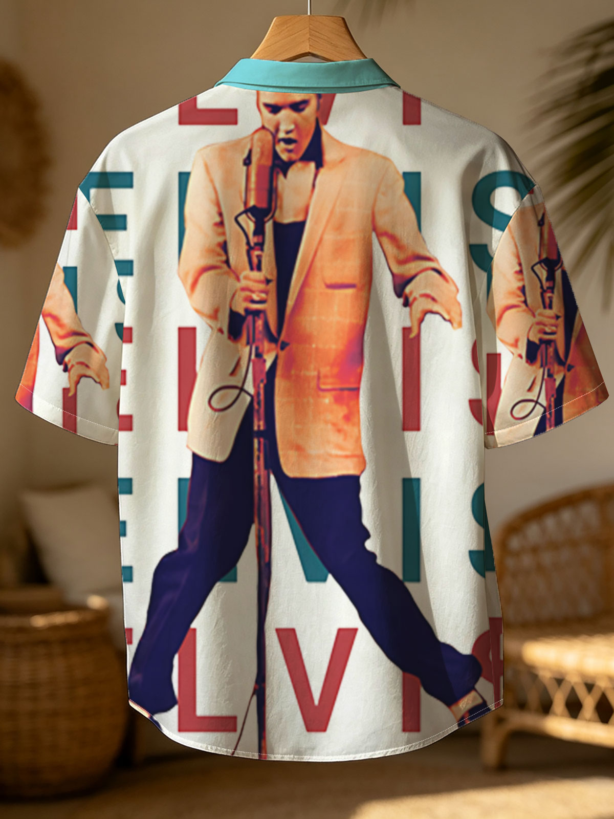 Elvis Presley Performing on Stage with Microphone -  Shirt