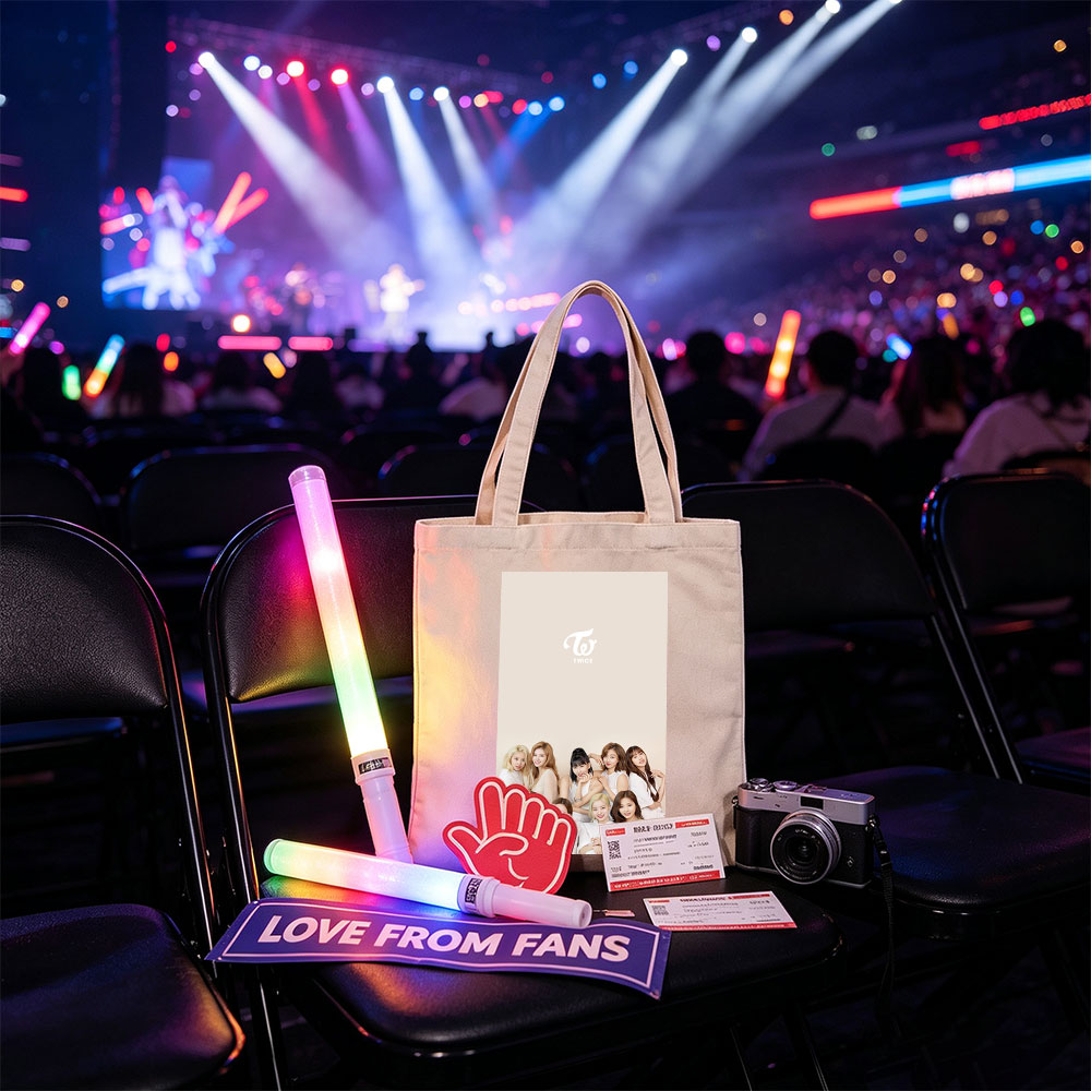TWICE Group Photo in White Outfits on Beige Background - Canvas tote bags