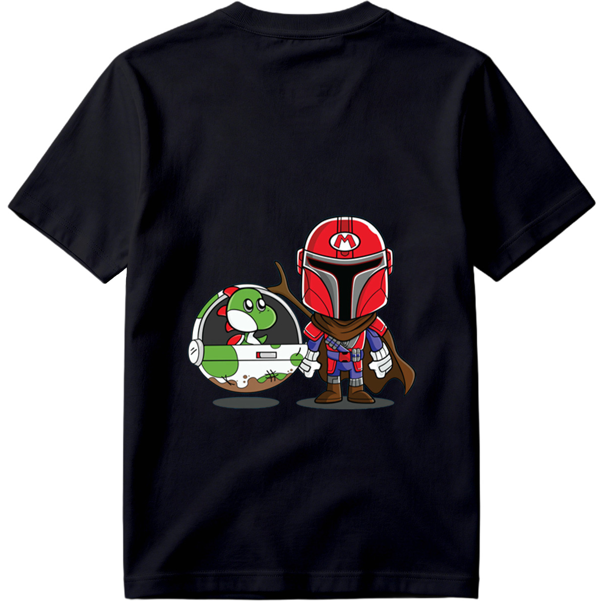 Mario Mandalorian with Yoshi in Space Pod - Tee