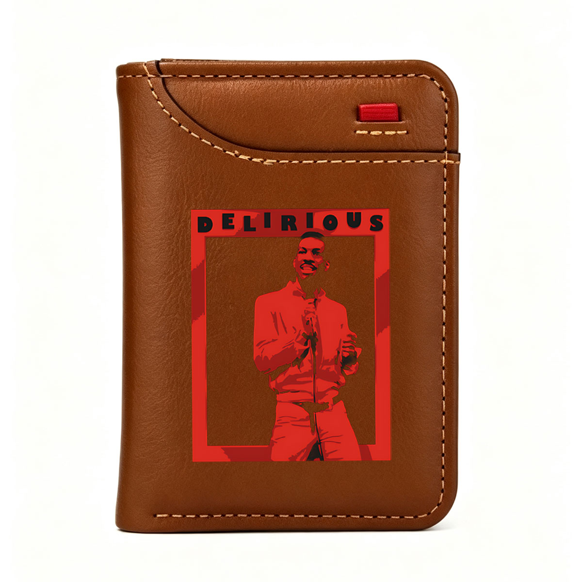 Delirious: A Stand-Up Comedy Performance by a Male Comedian on Stage - Vertical Style Wallet