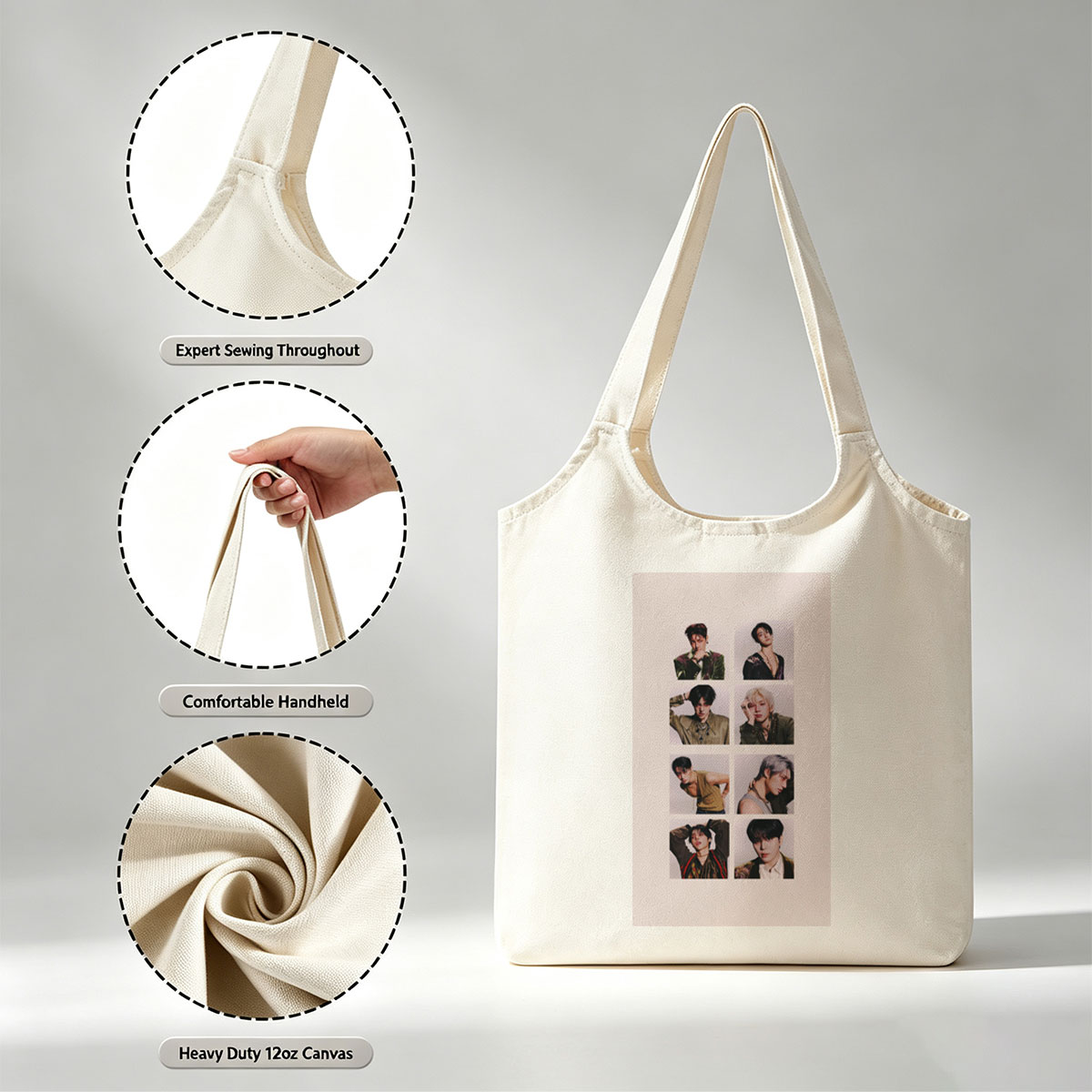 Stray Kids Individual Portraits in Stylish Fashion Shoot - Canvas shoulder bags/