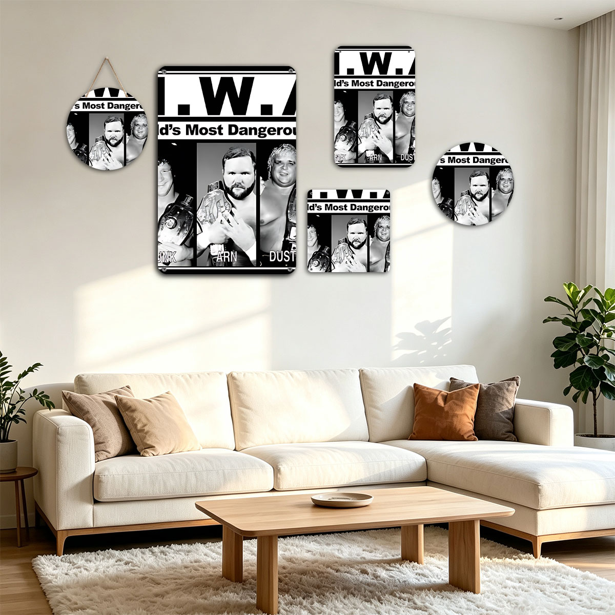 N.W.A: Flair, Funk, Arn, Dusty, Austin – The World's Most Dangerous Group - painting