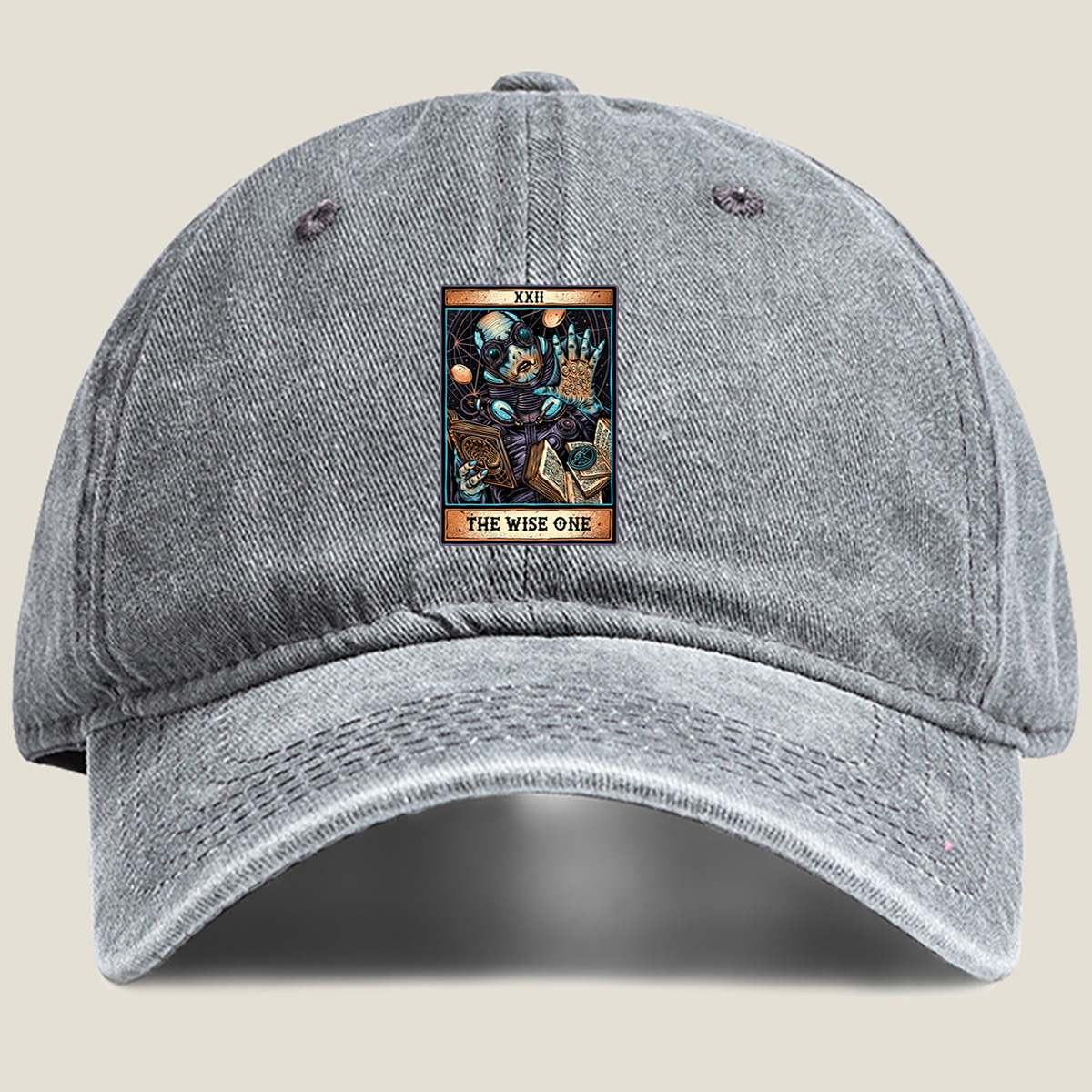 The Wise One: XXII Tarot Card - Washed Denim - Baseball Cap