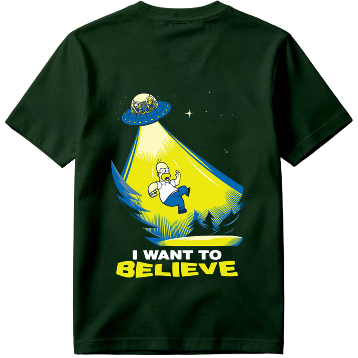 The Simpsons Homer Abduction I Want to Believe - Tee