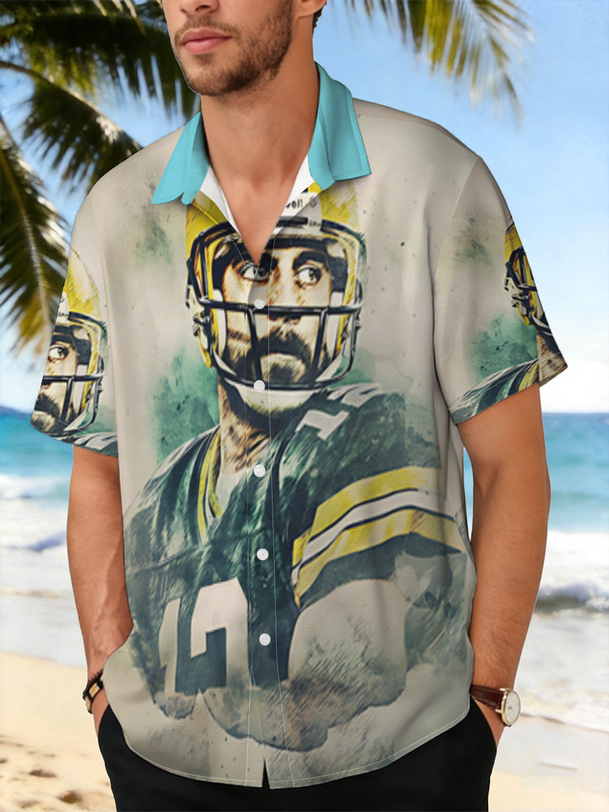 Brett Favre, Green Bay Packers Quarterback, in Action -  Shirt