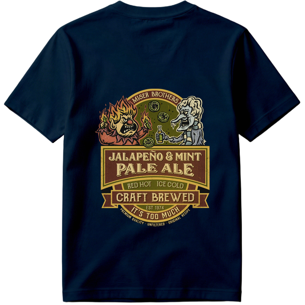 Miser Brothers Jalapeno & Mint Pale Ale Craft Brewed - Tee