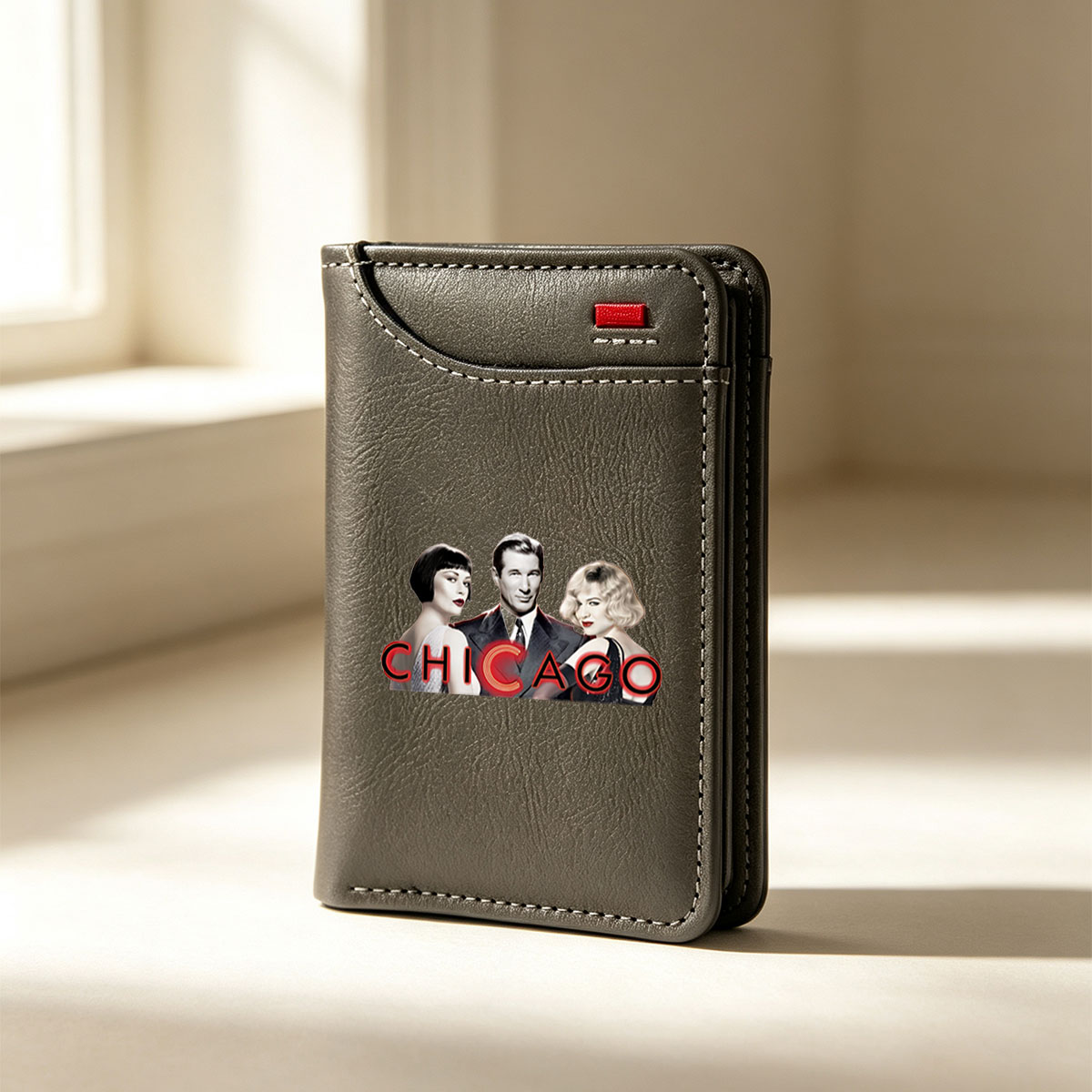 Chicago: Velma Kelly, Billy Flynn, and Roxie Hart in the Iconic Musical Drama - Vertical Style Wallet
