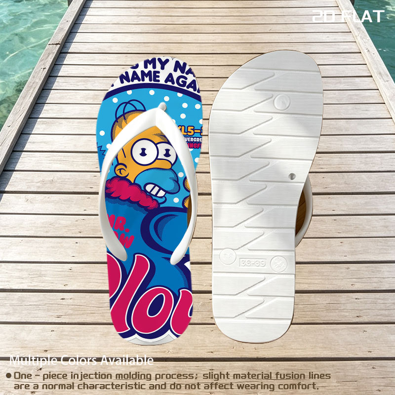Homer Simpson as Mr. Plow, Springfield USA, KL5-3226, Evergreen Terrace -  flip-flops