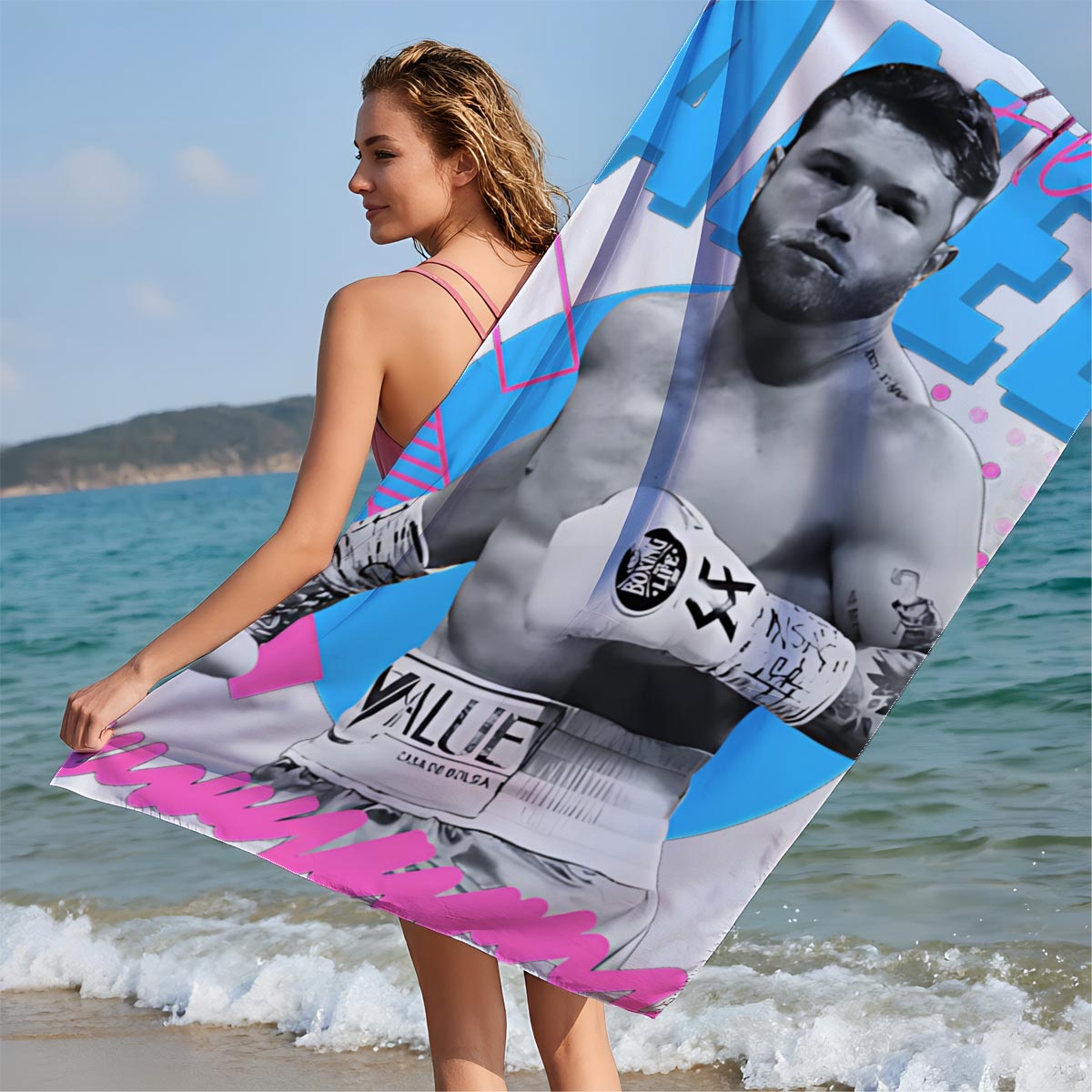 Canelo Alvarez: Boxing Champion in Action - Beach towels