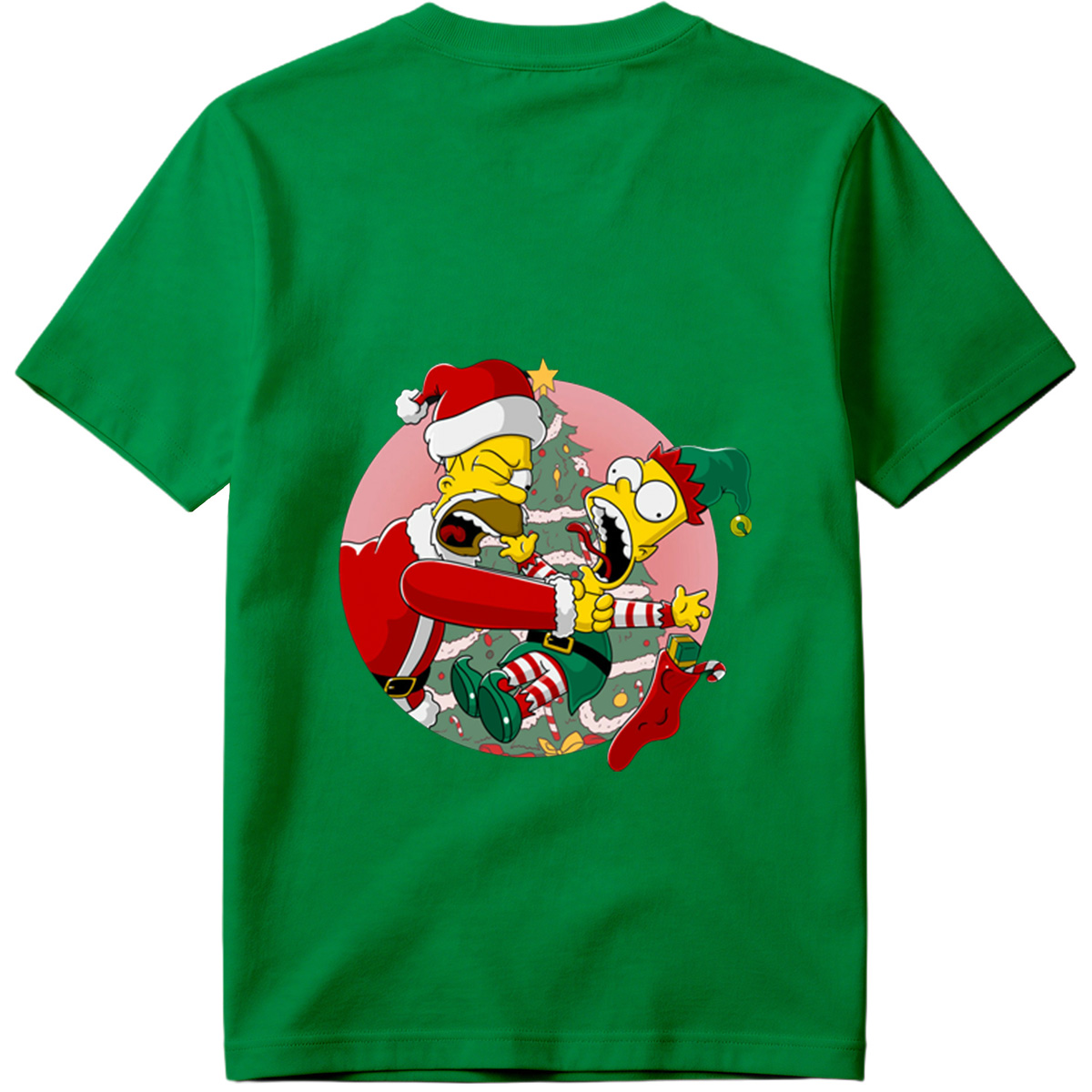 Simpsons Christmas Chaos: Homer and Bart in Holiday Hijinks - Tee