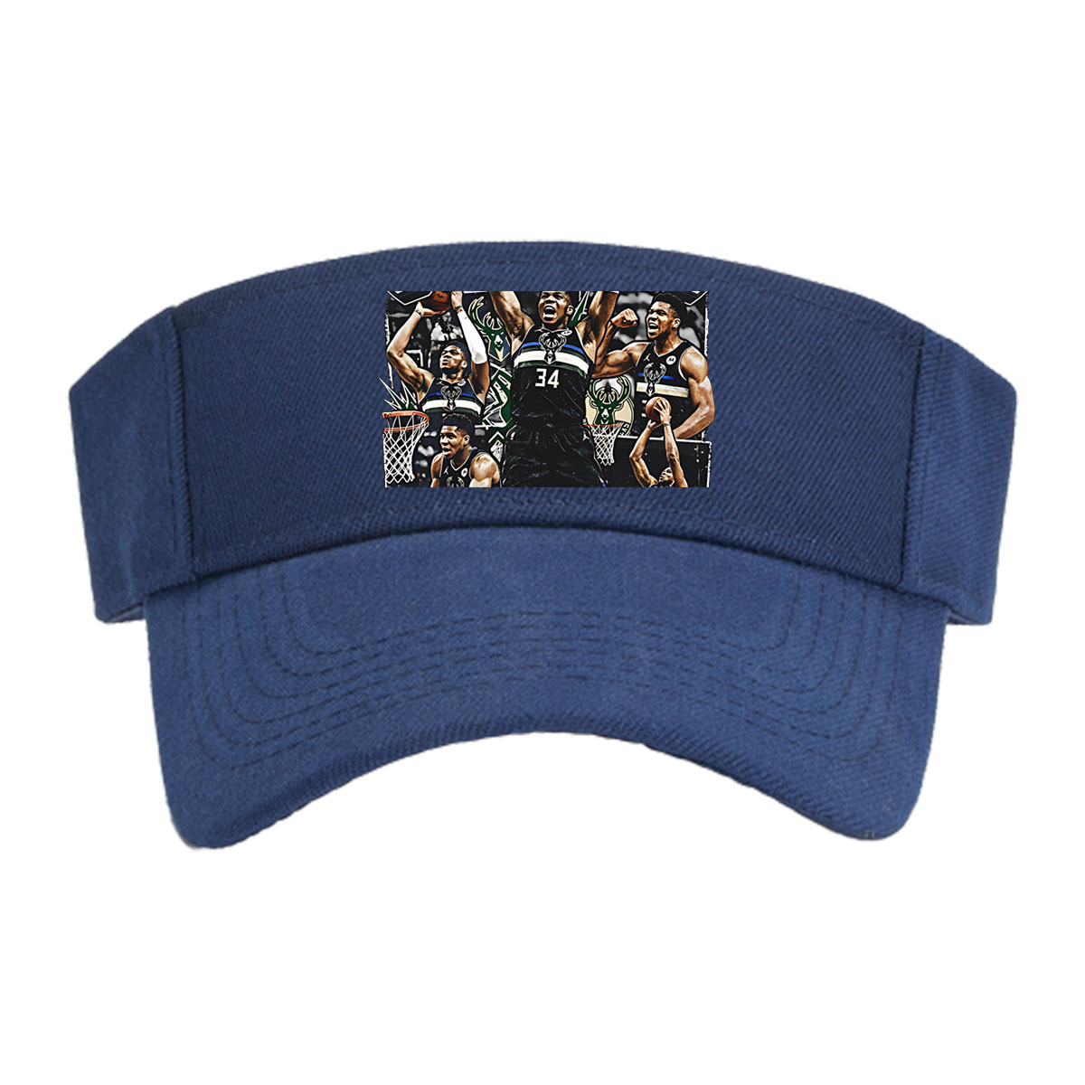 Giannis Antetokounmpo Milwaukee Bucks Basketball Action Montage -  Visor cap