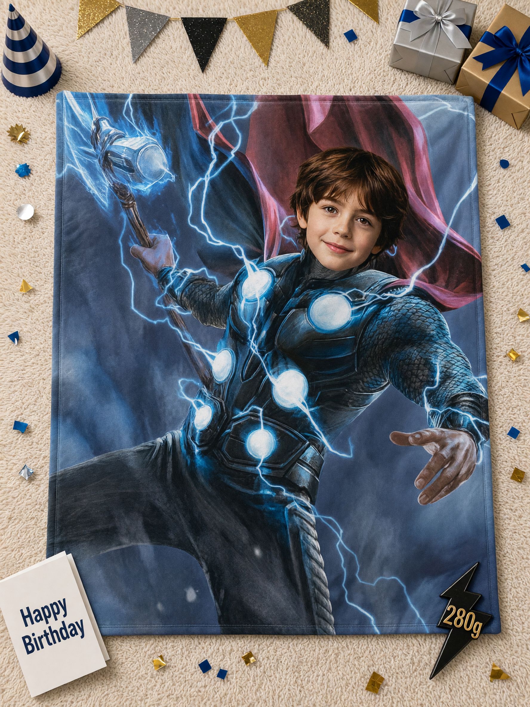 Custom Photo Face Superhero Flannel Throw Blanket Personalized Portrait Anti Pilling Plush Fleece Bed Sofa Cover Ideal
