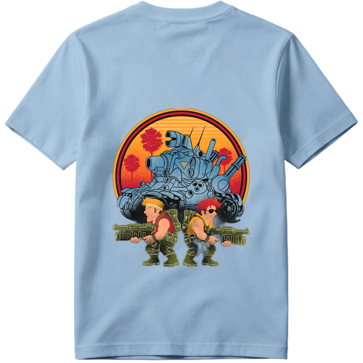 Double Dragon: Billy and Jimmy with Tank in Sunset - Tee