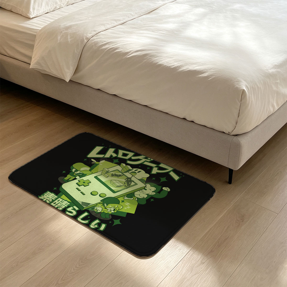 Mario, Luigi, Yoshi, and Toad with a Retro Game Console - Flannel floor mat