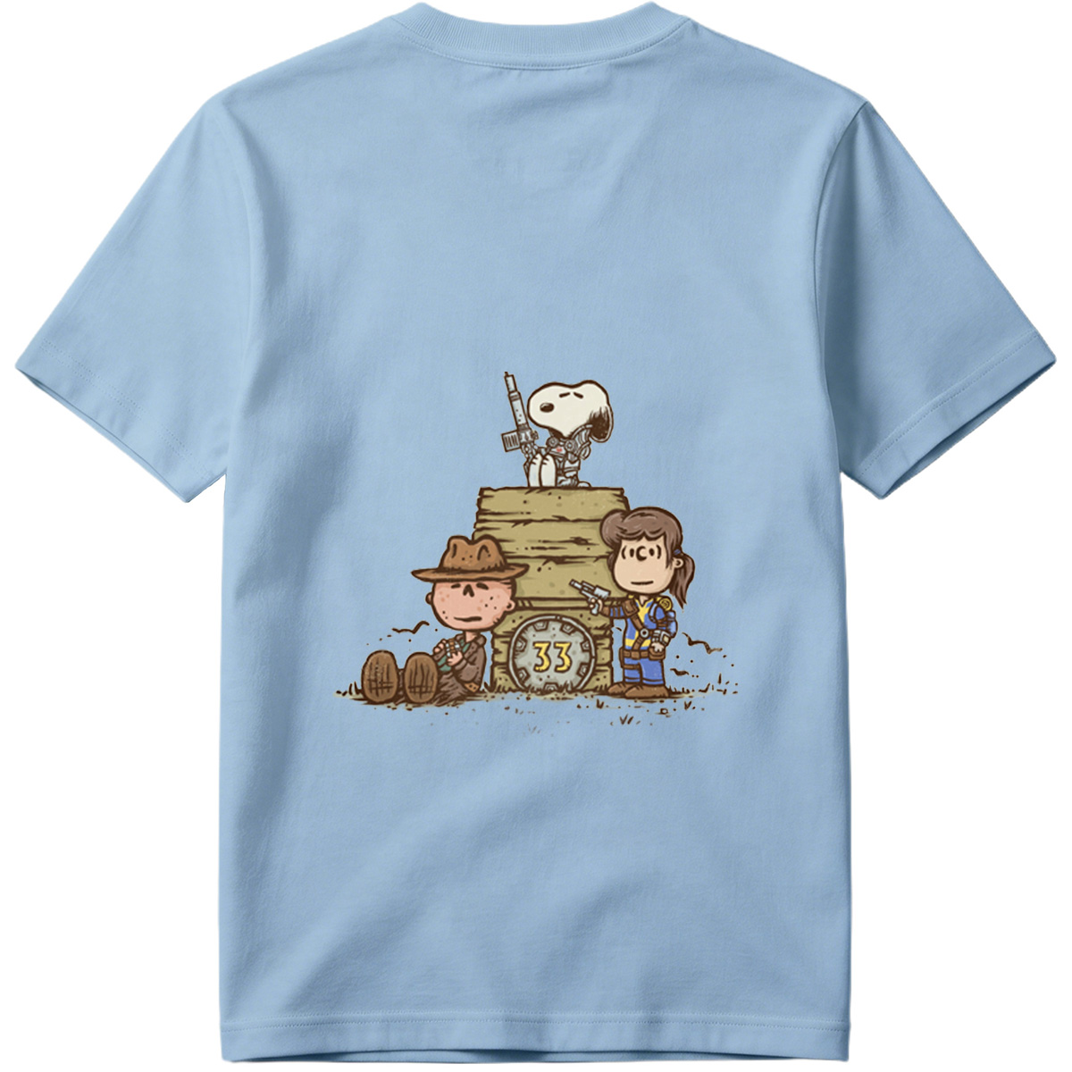 Snoopy, Charlie Brown, and Peppermint Patty in Fallout 33 - Tee