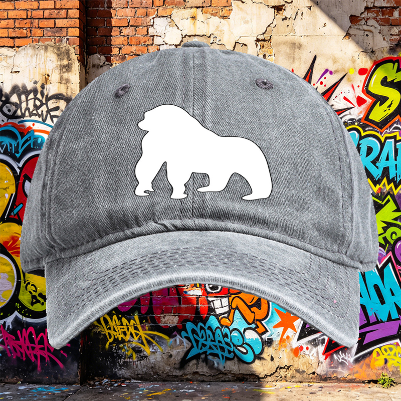Unisex Classic Washed Cap with Lion Silhouette Print + Unisex Classic Washed Cap for Outdoor Activities, Travel, and Casual Wear + Ideal for Adults Seeking Stylish and Comfortable Headwear