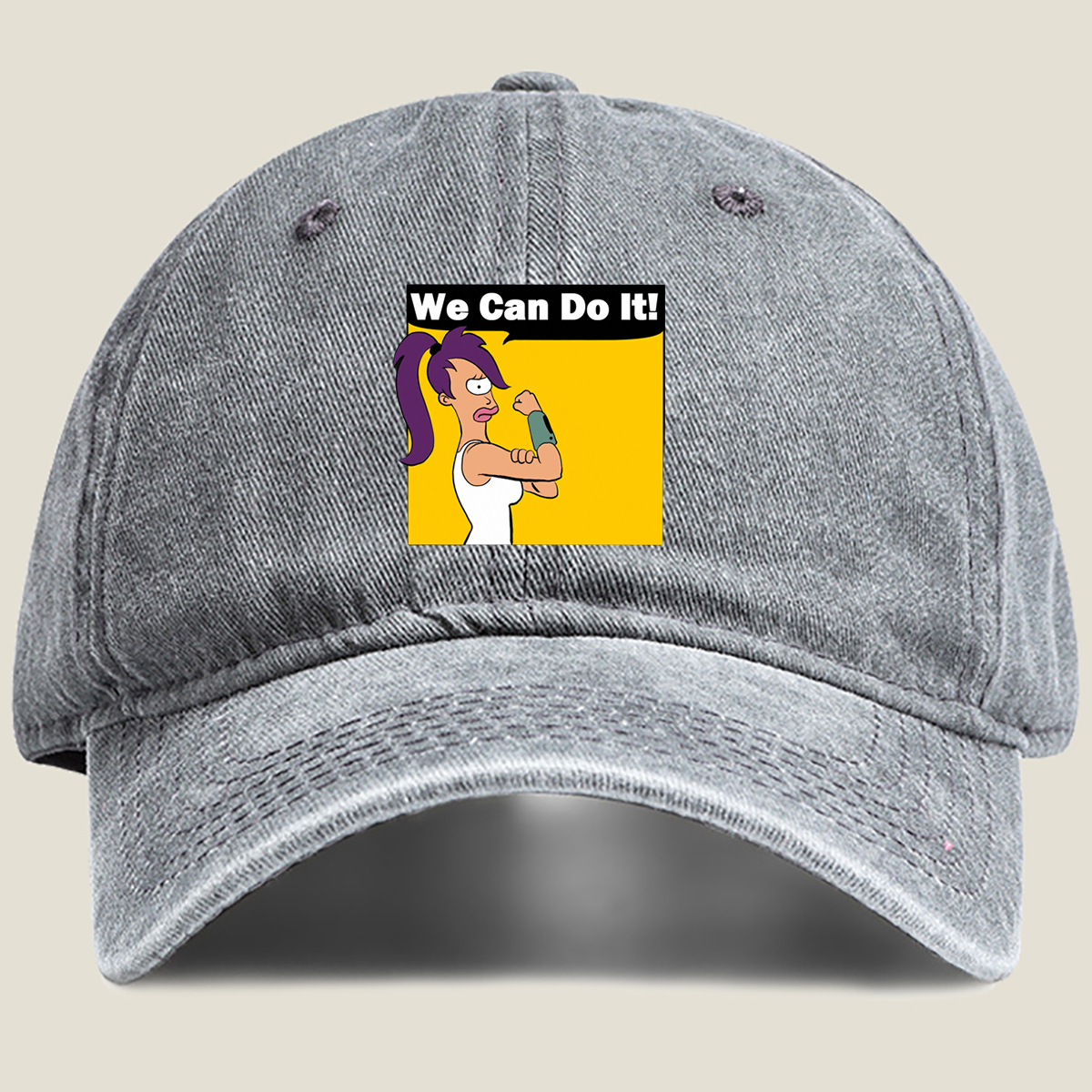 Futurama - Leela We Can Do It! - Washed Denim - Baseball Cap