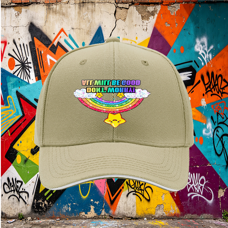 Unisex Classic Sandwich Hat with Rainbow Star Print 