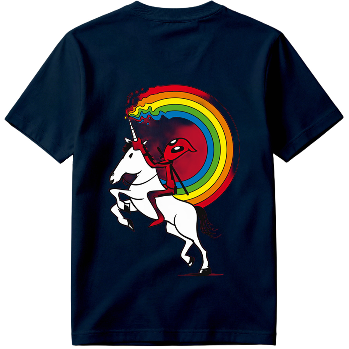 Unicorn Rider with Rainbow Trail - Tee