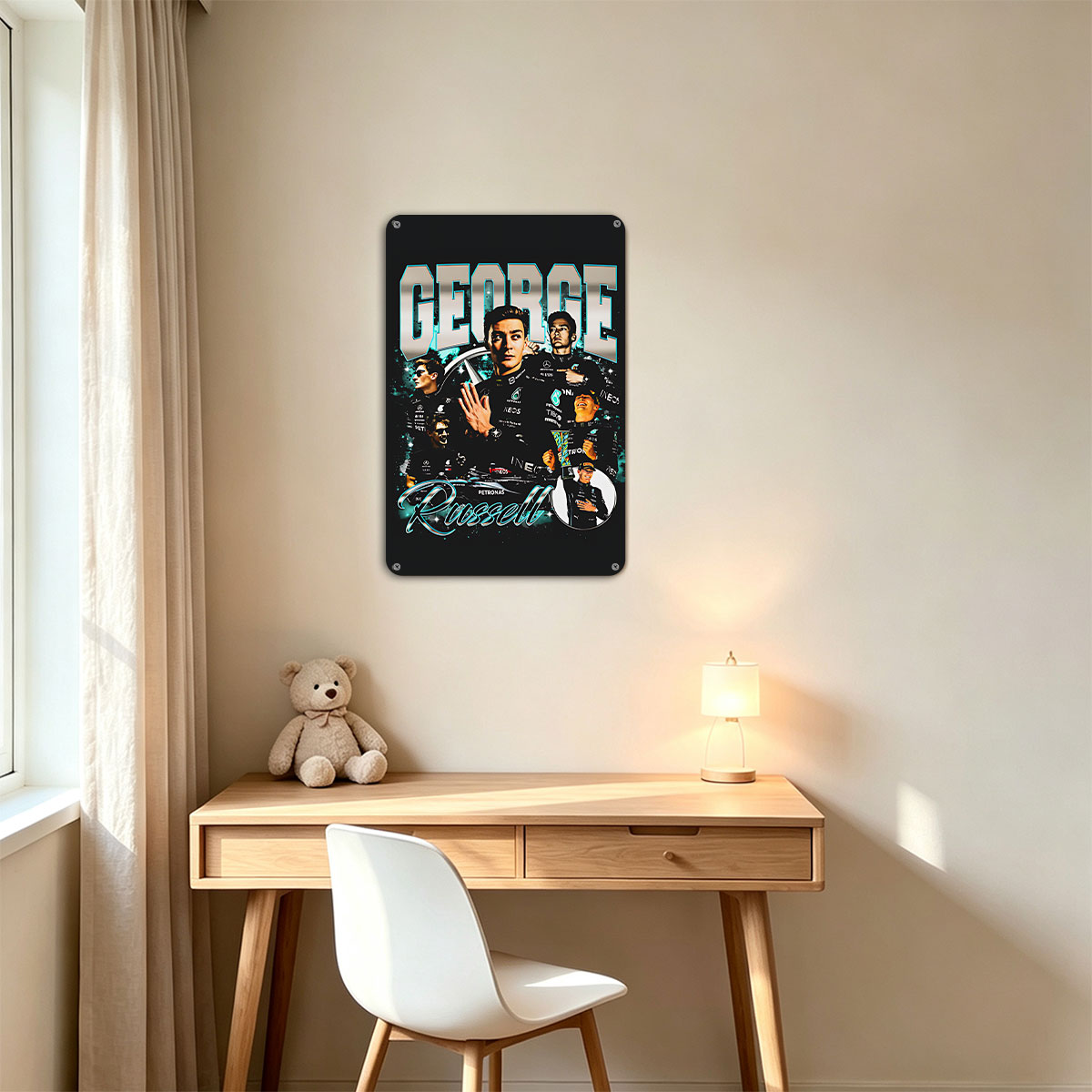George Russell: Mercedes-AMG Petronas Formula One Driver, Racing Champion, Team Leader, and Motorsport Icon - painting