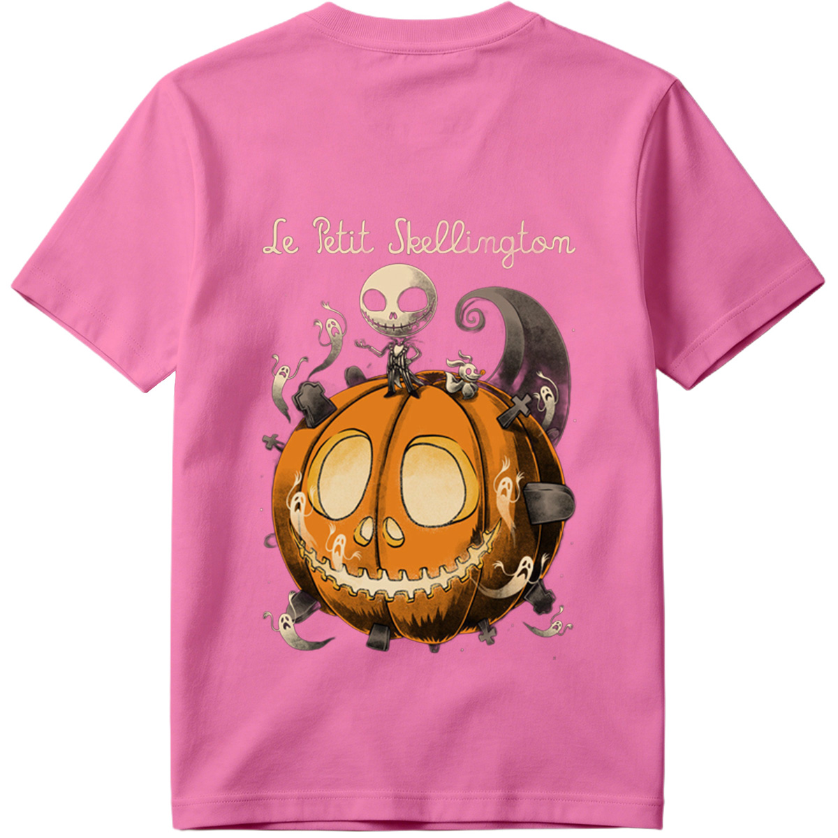Le Petit Skellington: Jack Skellington and Zero on a Giant Pumpkin - Tee