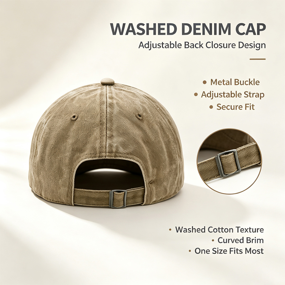 The Three Skulls of the Crimson Pact - Washed Denim - Baseball Cap