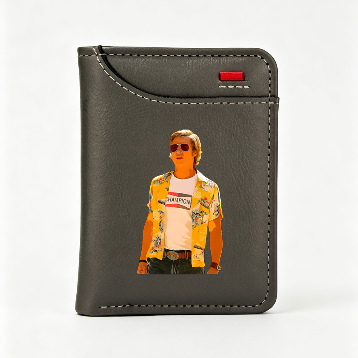 Luke Bryan in a Vibrant Yellow Hawaiian Shirt and Champion Tee - Vertical Style Wallet