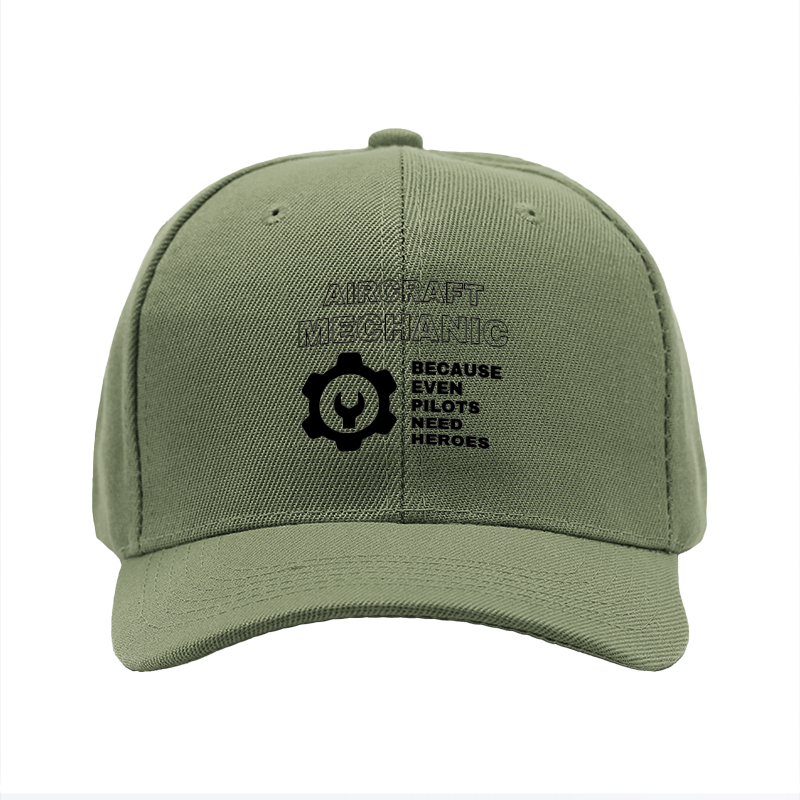 1pc New Baseball Cap Aircraft Mechanic Print Adjustable Unisex Hat for Outdoor Work and Casual Wear Adults