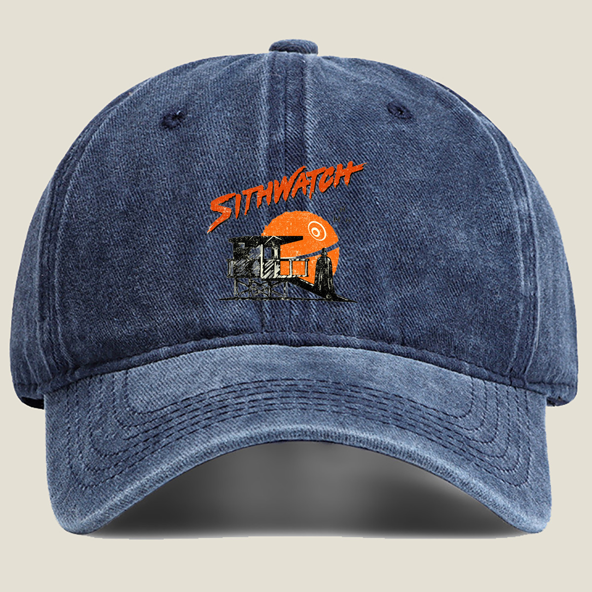 Sithwatch: Darth Vader at the Beach Hut - Washed Denim - Baseball Cap