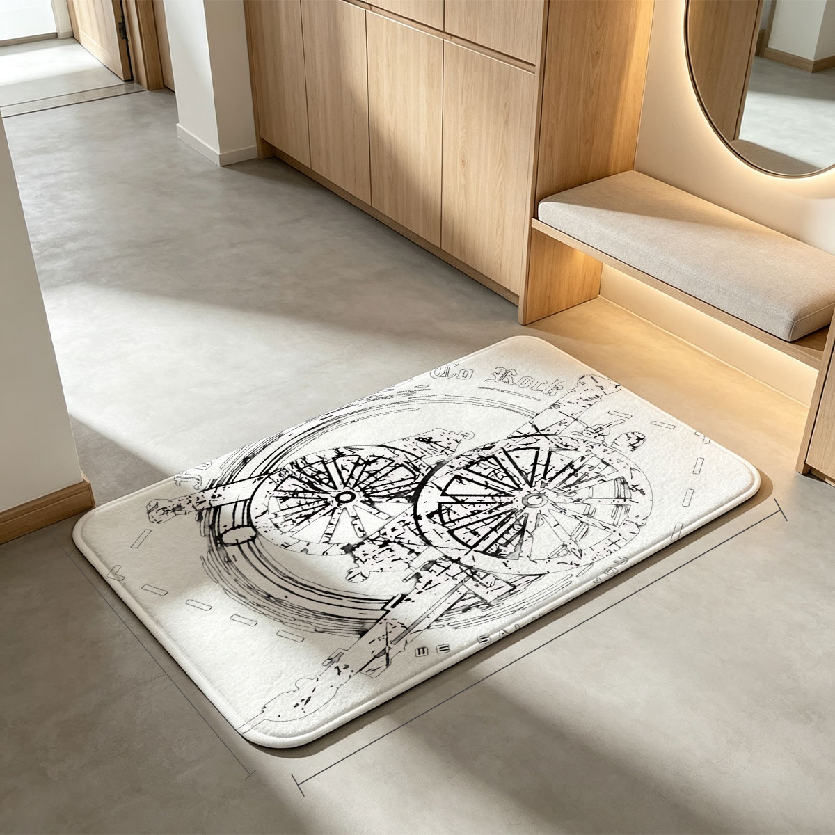 AC/DC For Those About To Rock We Salute You Cannon Logo - Flannel floor mat