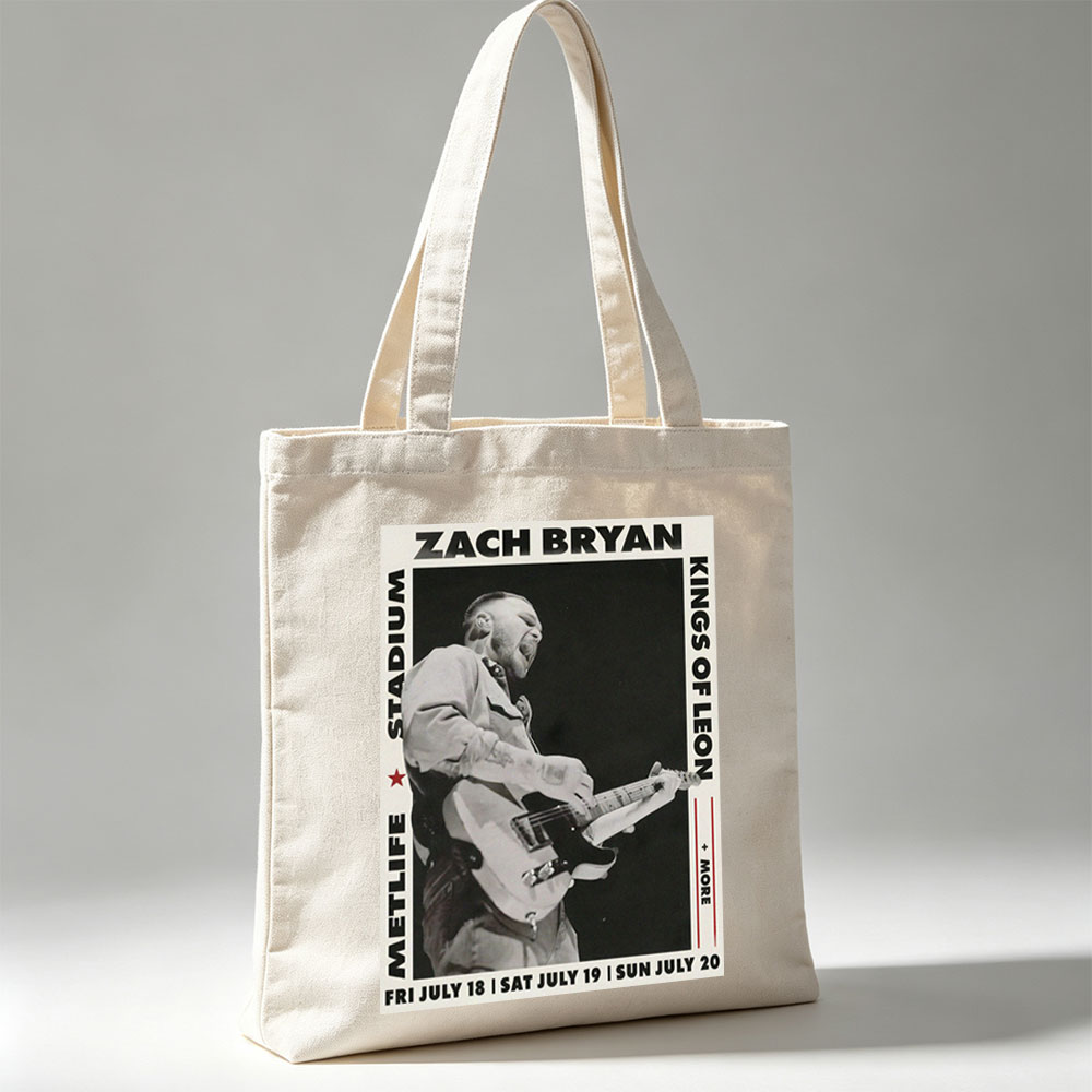 Zach Bryan Live Performance at MetLife Stadium with Kings of Leon and More - Canvas tote bags