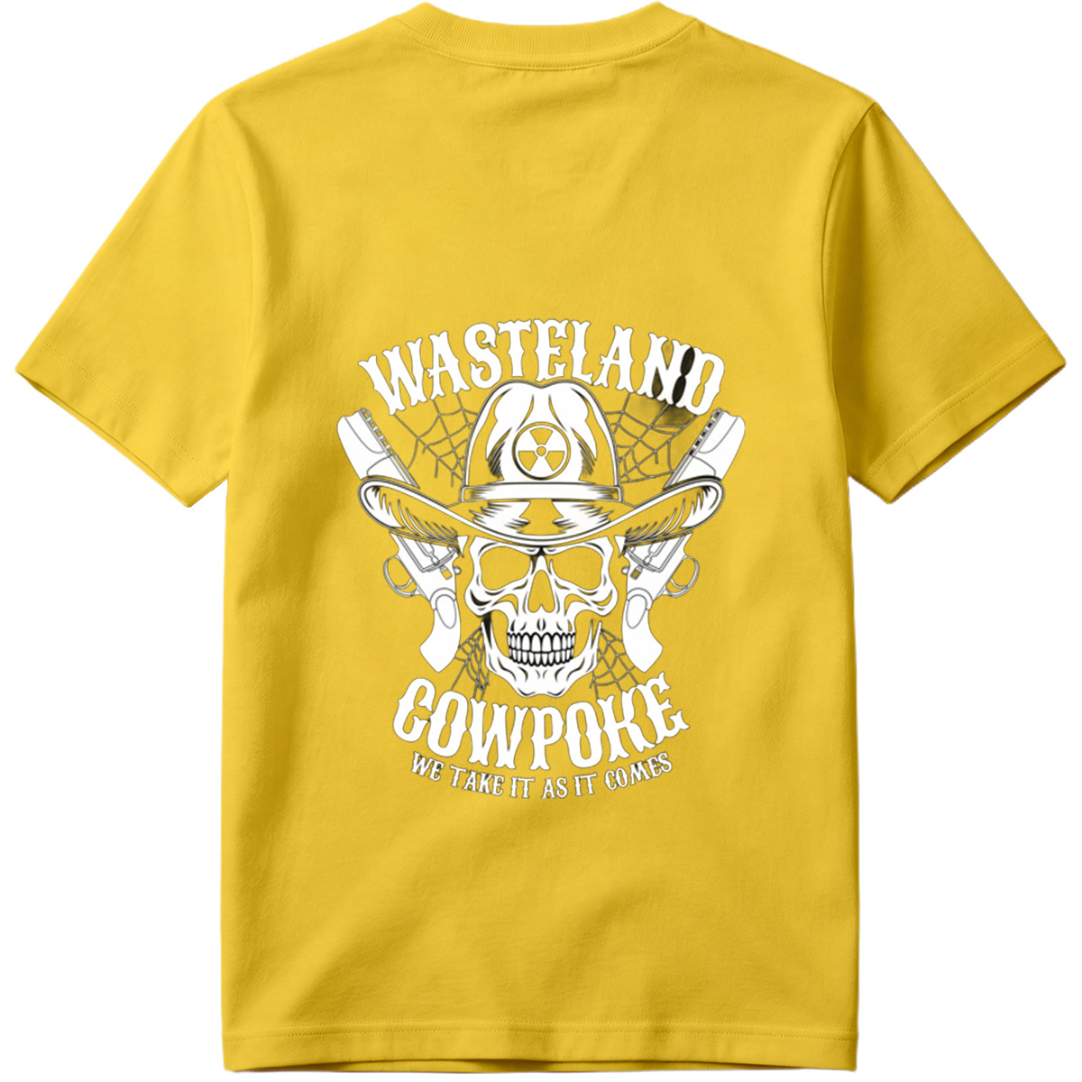 Wasteland Cowpoke: Skull with Cowboy Hat and Revolvers - Tee